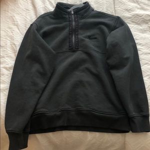 overdyed half zip sweatshirt